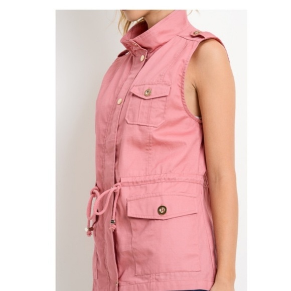 LAST 1! Mauve utility cargo vest - Picture 4 of 5